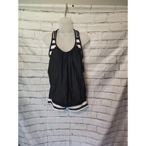 Yonique 2 Piece Women's 2 in 1 Tankini and Boxer shorts
